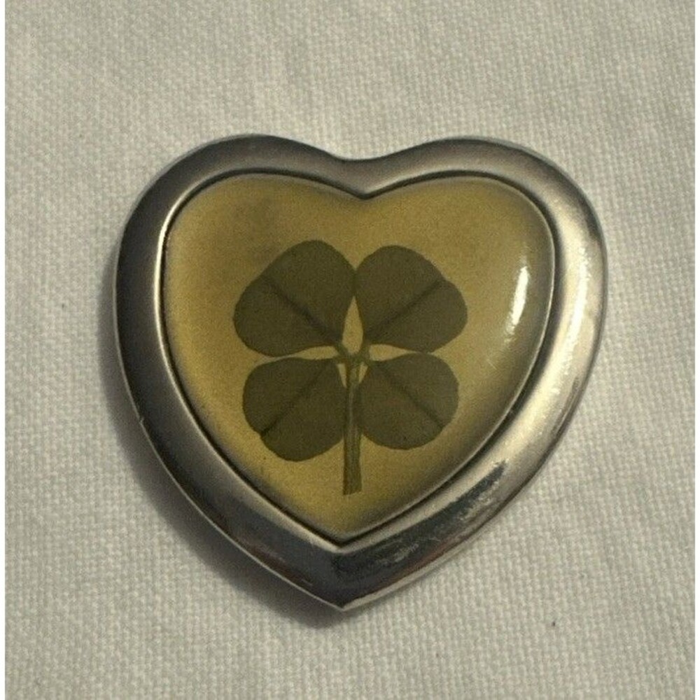 Geniune Four Leaf Clover Good Luck Charm Tag Key Ring/Pdndant